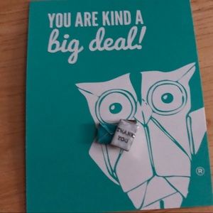 Authentic Origami Owl Thank You Charm